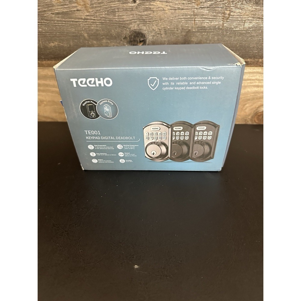 TEEHO TE001 Keypad Digital Deadbolt Oil Rubbed Bronze Weatherproof Keyless Entry